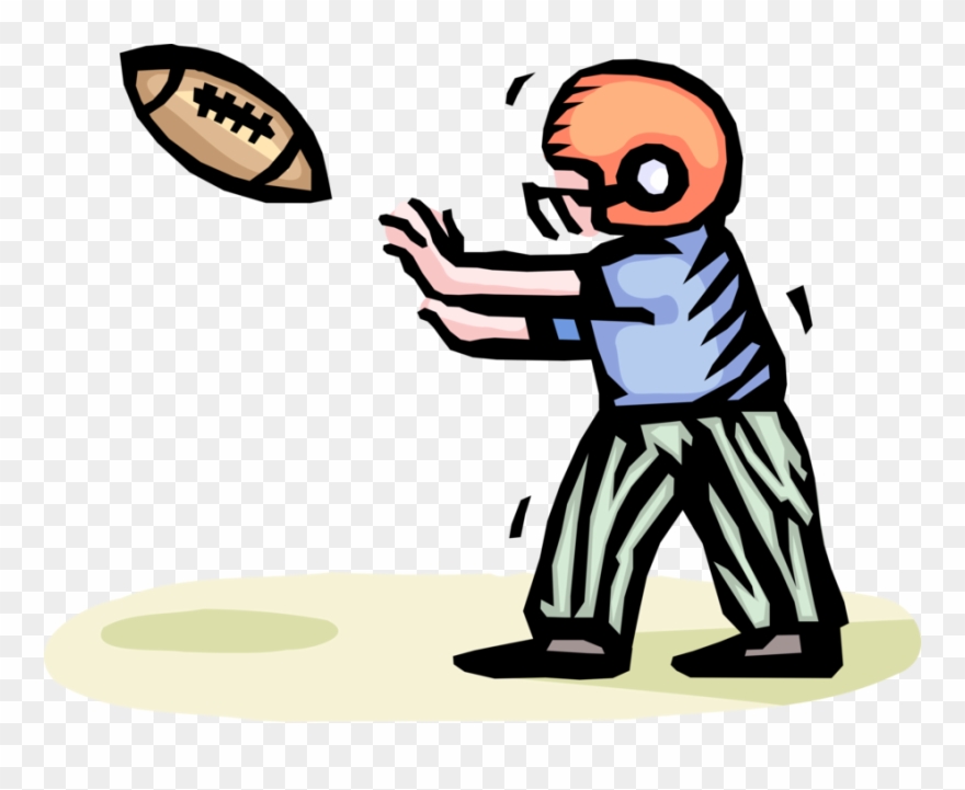 Vector Illustration Of Child Football Player With Helmet - Playing Football Clip Art - Png Download