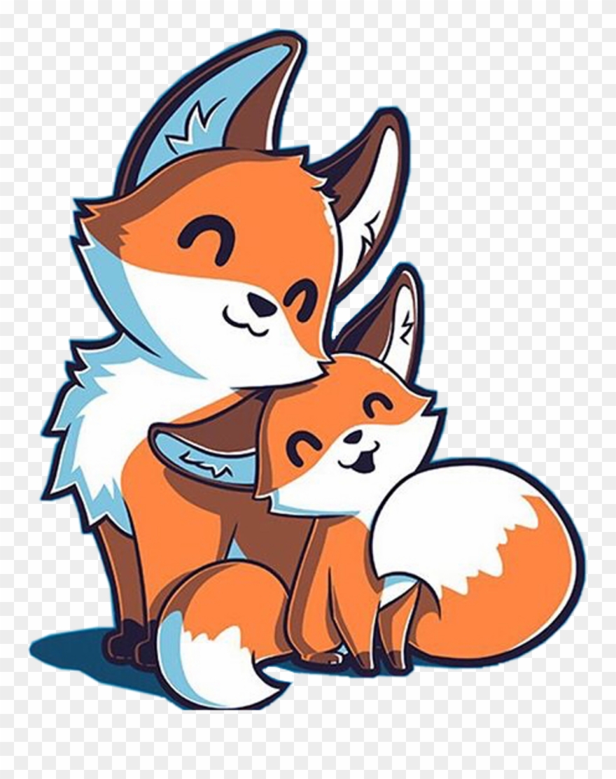 Fox Sticker - Anime Chibi Cute Fox Clipart