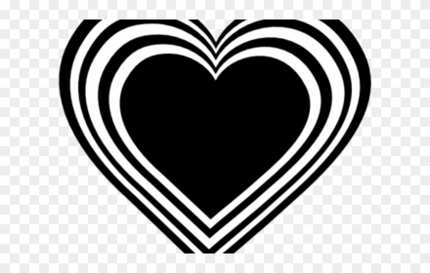 Heart Clipart Clipart Funky Heart Love Heart Black And White Png