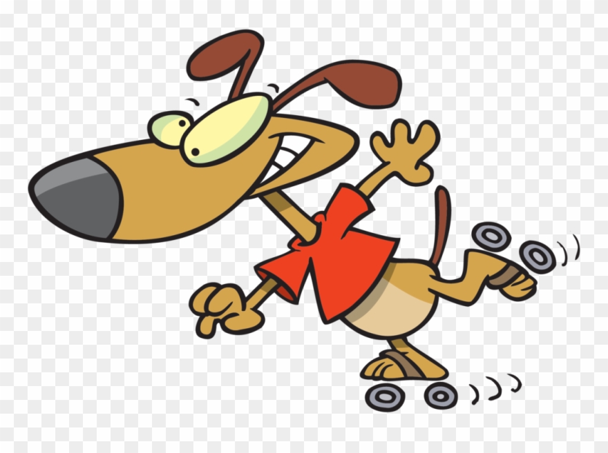 Rollerdog - Roller Skating Clipart - Png Download