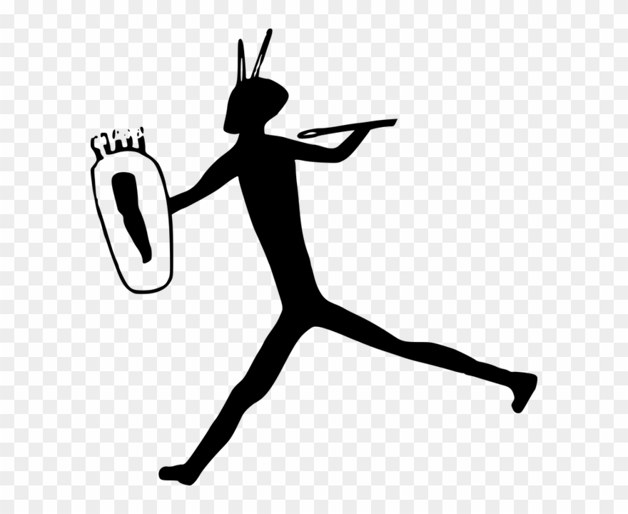 Africa, Bushman, Cave, Hunter, Man, Painting - Cave Art Clipart - Png Download