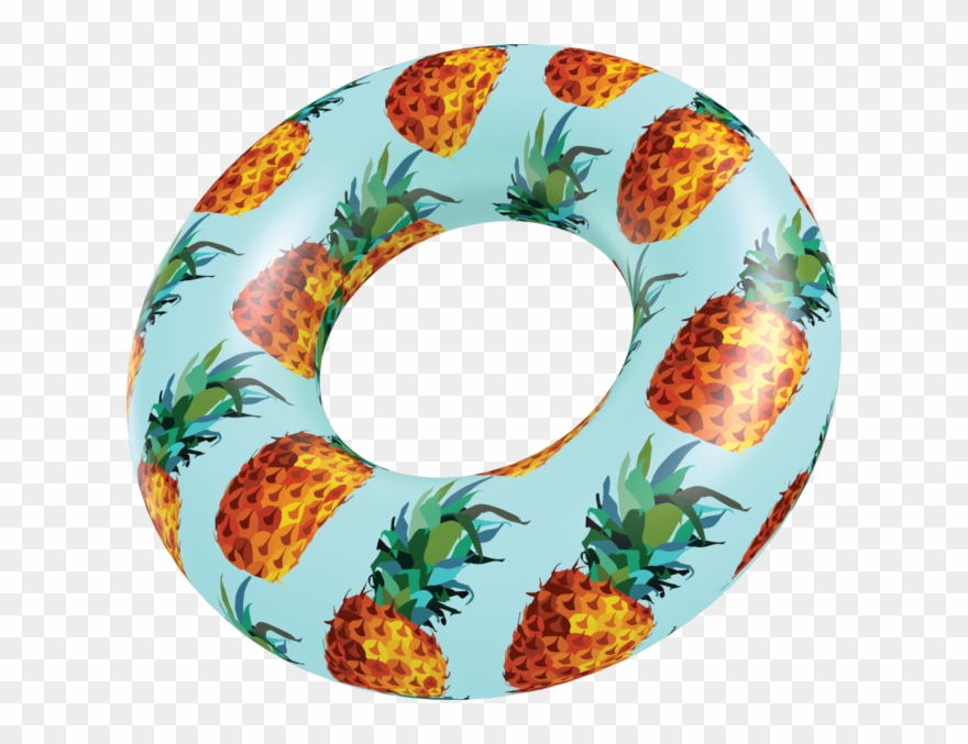 Retro Pineapple Beach & Pool Tube - Beach Tube Png Clipart