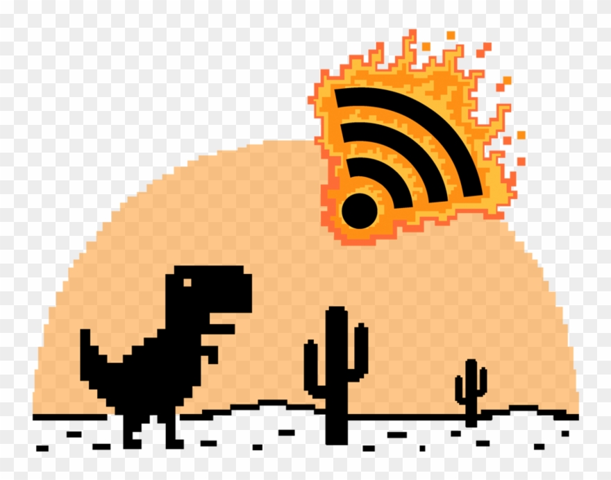 T Rex No Internet Game Clipart