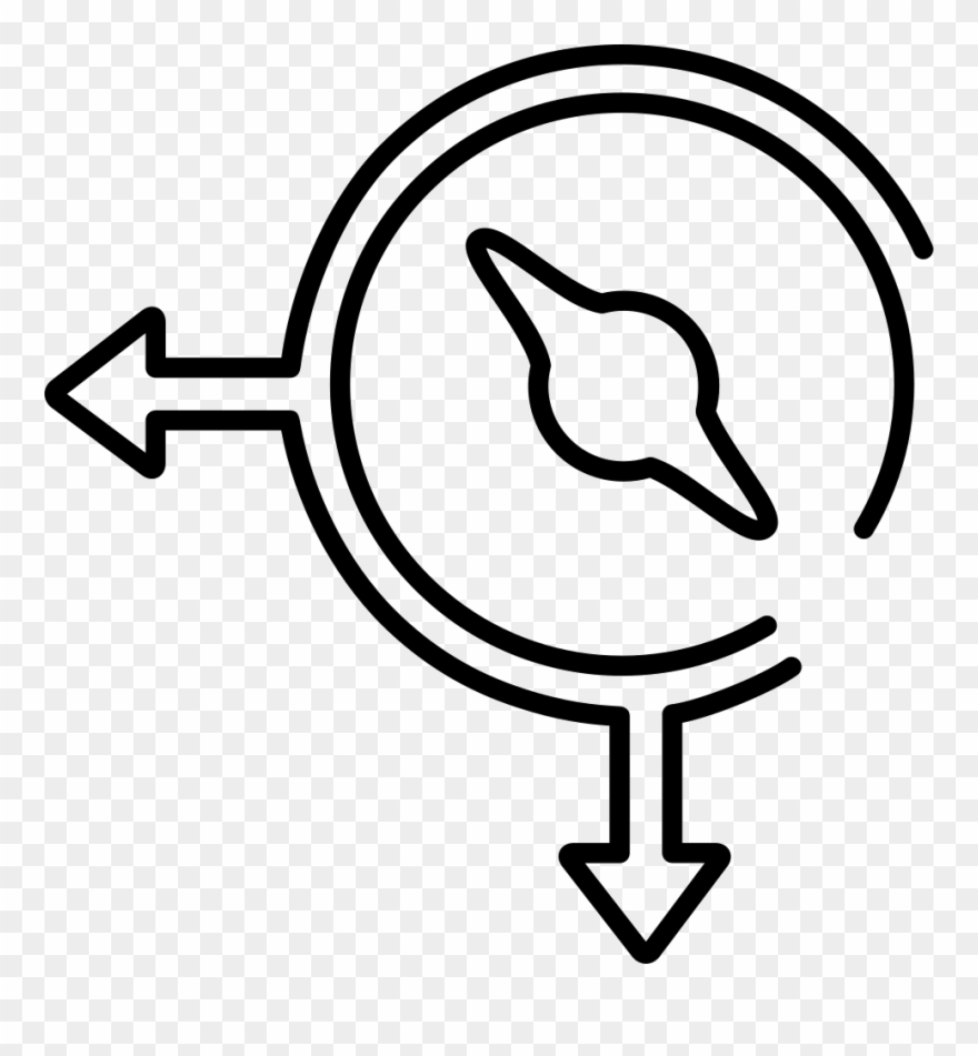 Logistics Orientation Compass Ultrathin Sign With Arrows - Logistics Arrow Png Clipart