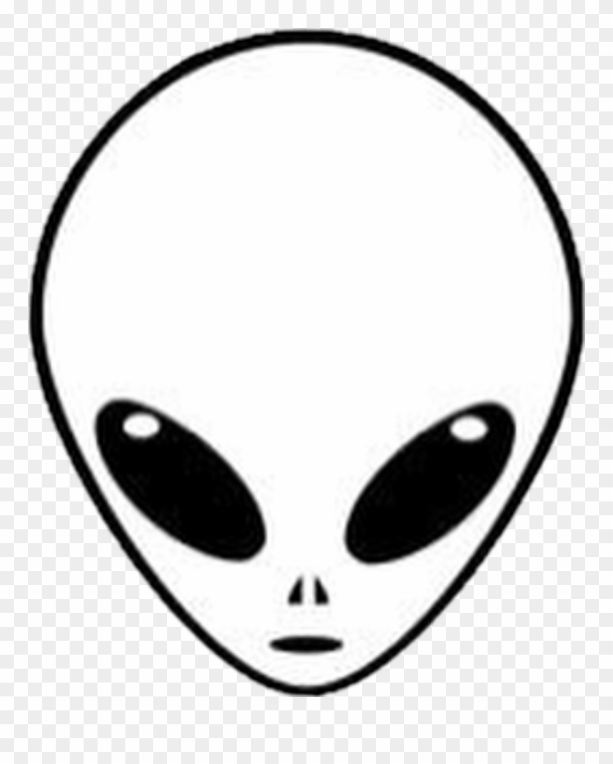 Alien Sticker - Easy To Draw Alien Head Clipart