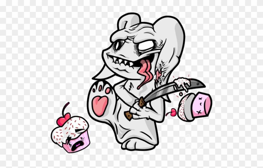 Psycho Bunny Hugs - Cartoon Clipart