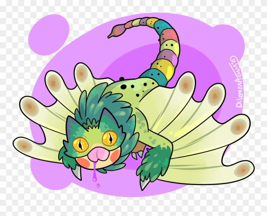 “ Its Da Pukei Pukei This Cute Cat Chameleon Dragon - Monster Hunter Pukei Pukei Cute Clipart