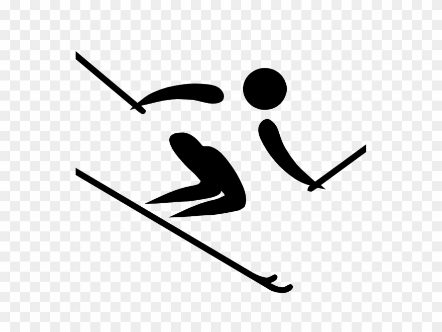 Skier Clip Art At Clker - Alpine Skiing - Png Download