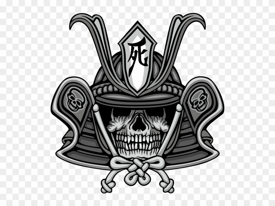 556 X 600 1 - Skull Samurai Mask Clipart