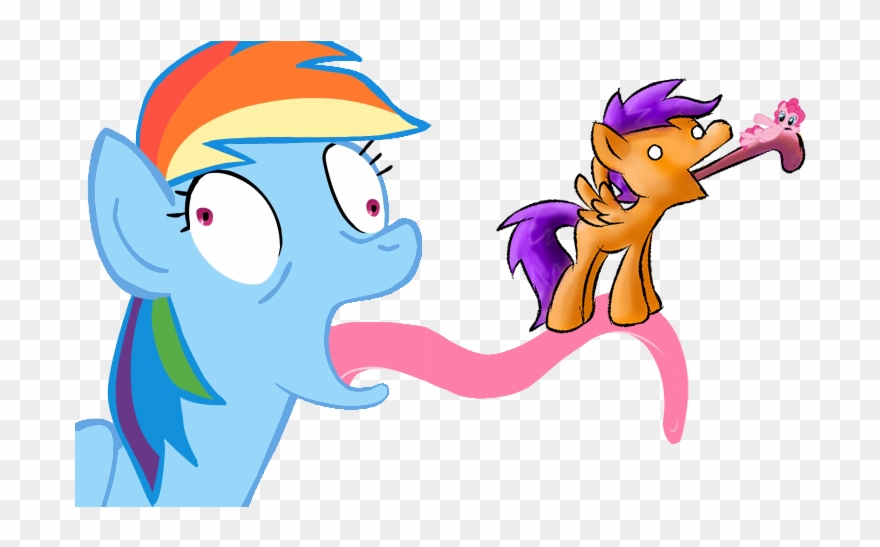 732 X 467 2 - Tongue Rainbow Dash Clipart