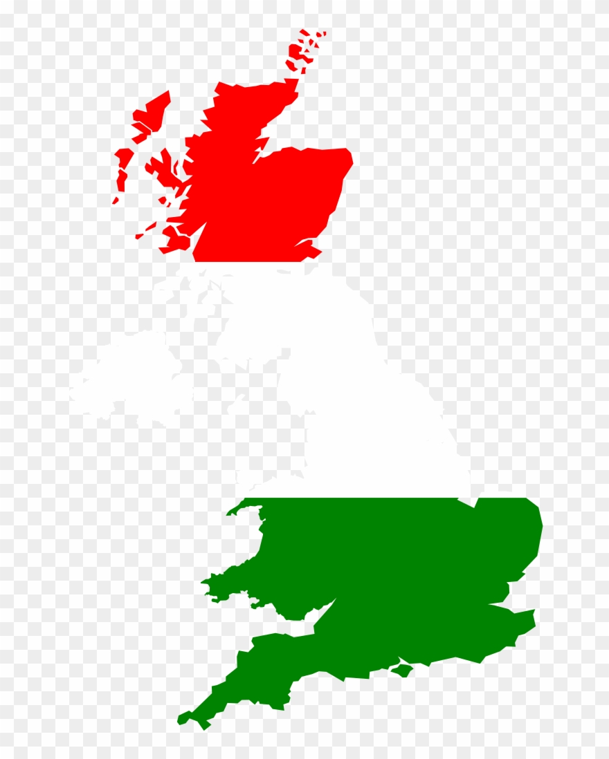 United Kingdom With British Republican Flag - Map Uk Water Companies Clipart