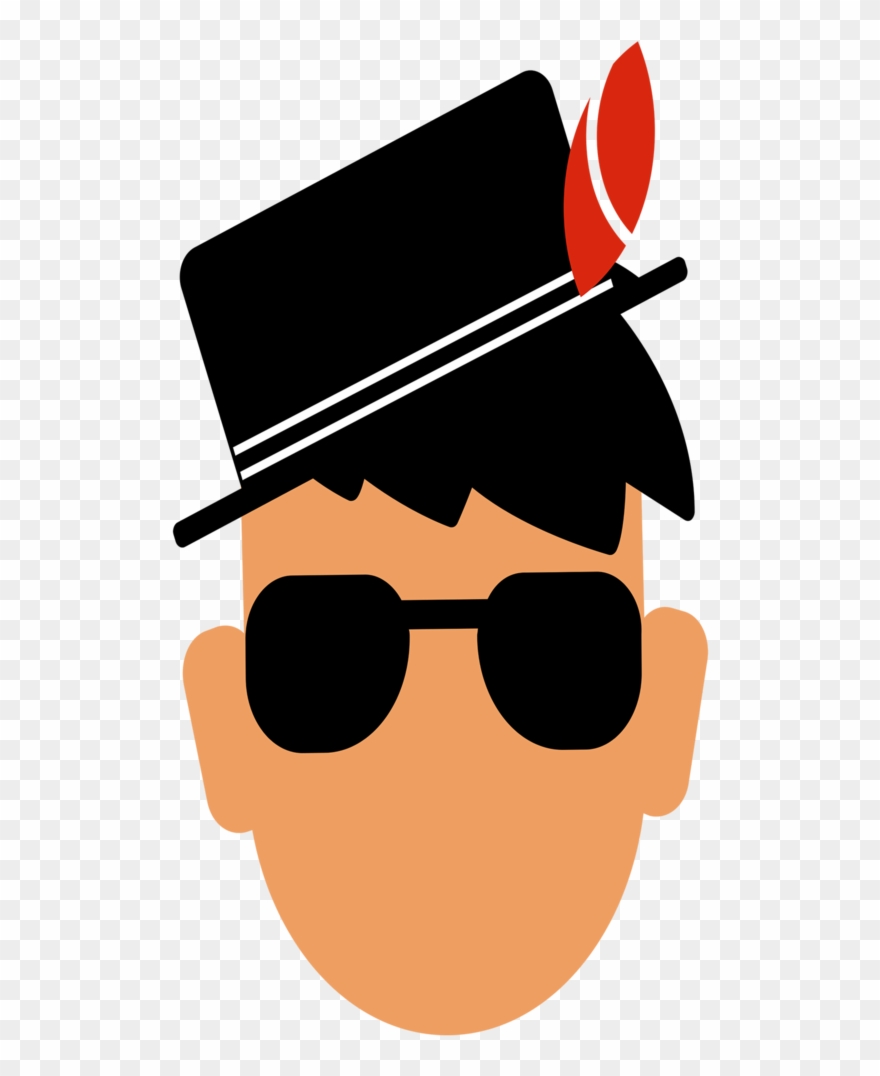 Hat To The Side Black Hair Clipart