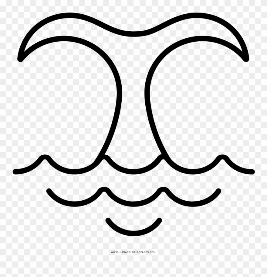 Whale Tail Coloring Page - Desenho Cauda De Baleia Clipart