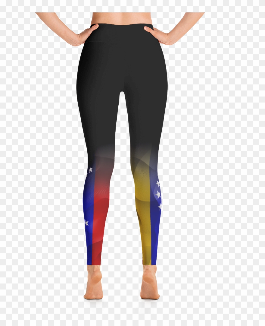 Download Hd Women's Black "organic Venezuela Flag" - Disney Yoga Pants Clipart