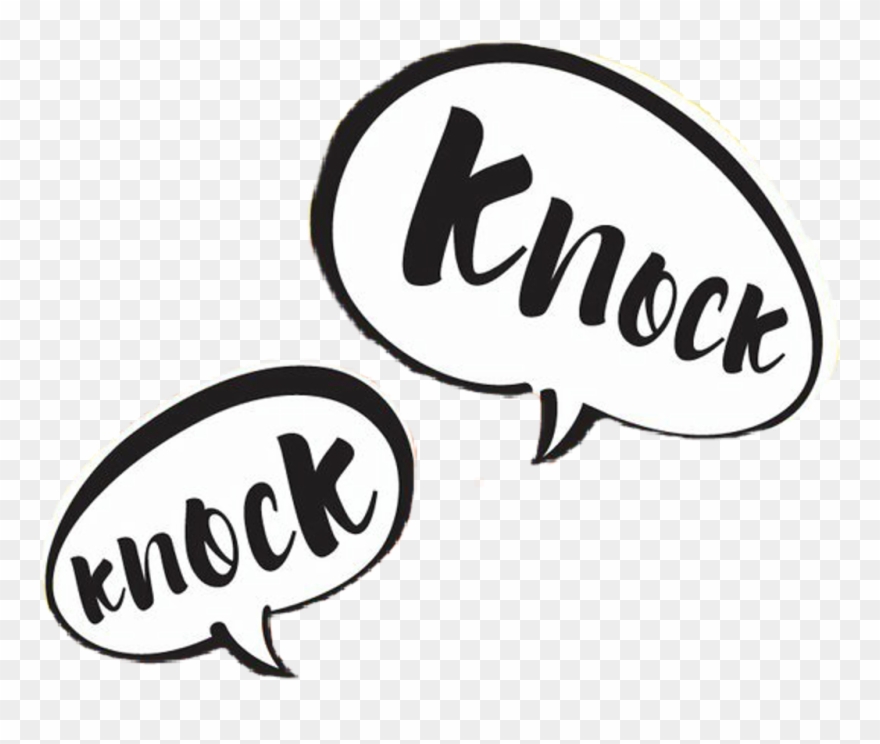 Knockknock Sticker - Calligraphy Clipart
