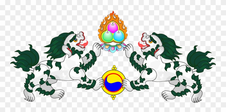 Snow Lion - British Tibet Flag Clipart
