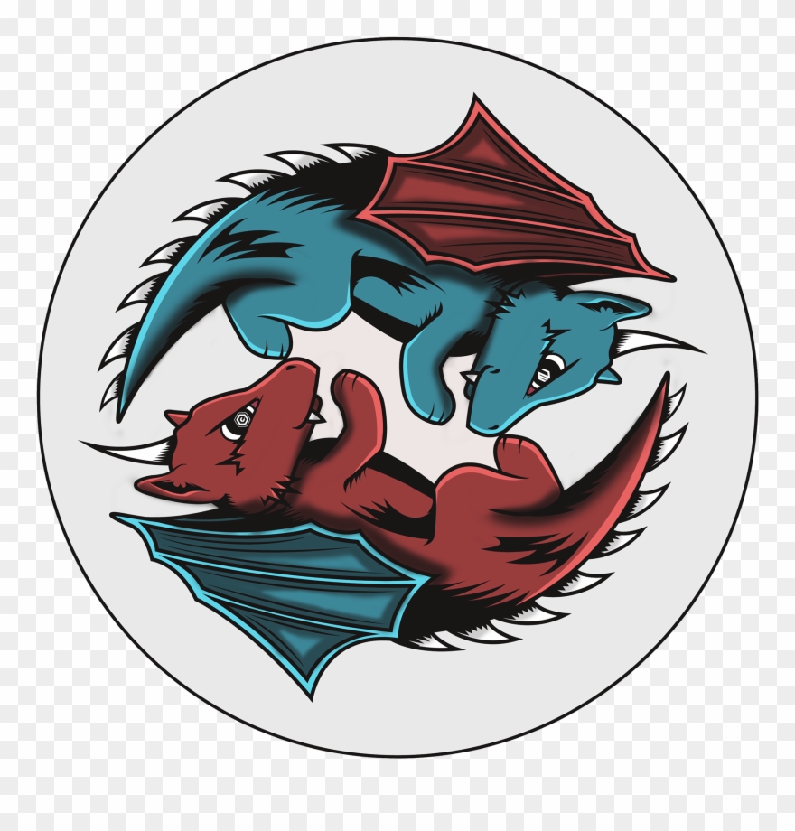 Good And Evil "intertwine" Each Has A Little Of The - Cartoon Clipart