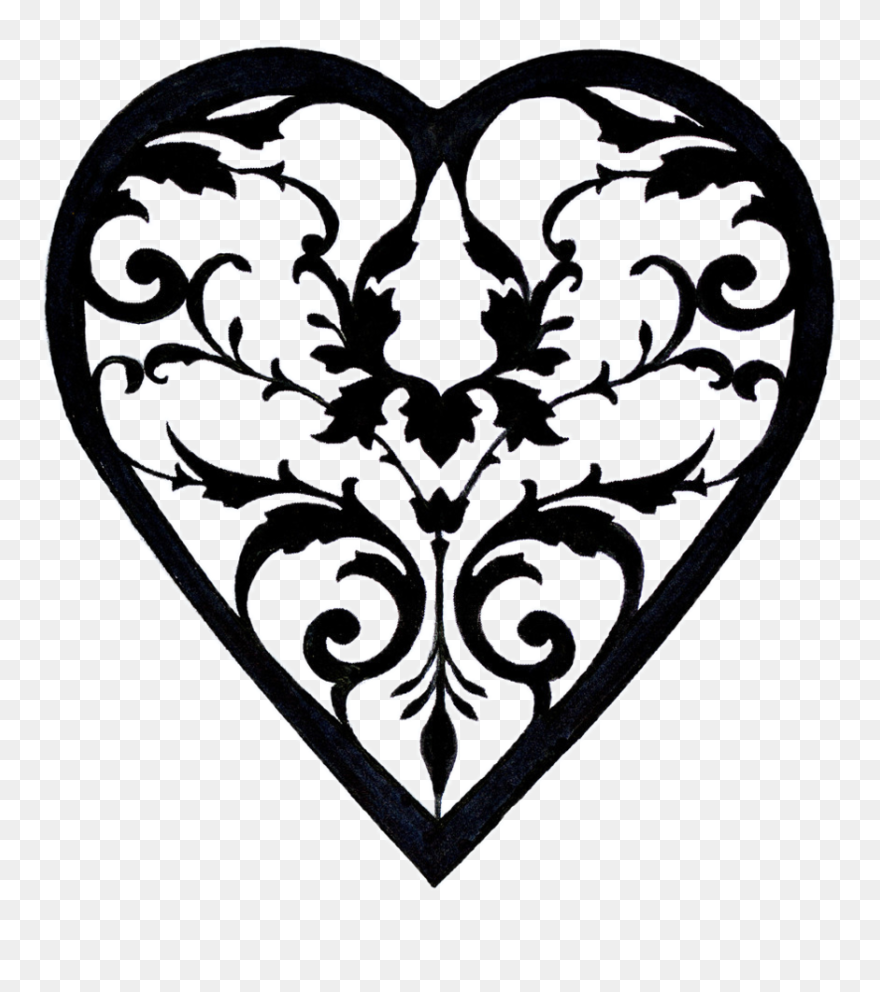 Filigree Heart Png - Simple Border Clipart Filigree Transparent Png