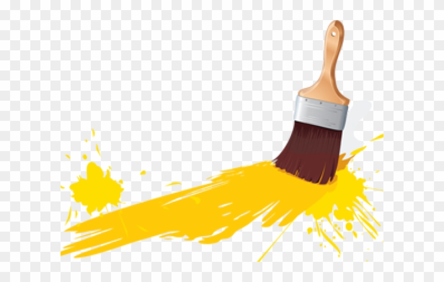 Paint Brush Clipart Painting Building - Paint And Brush Png Transparent Png
