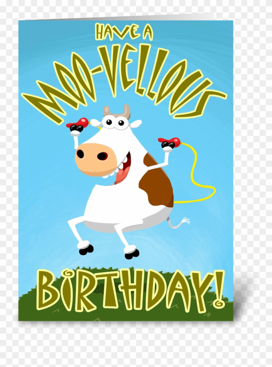 Have A Moo-vellous Birthday - Cartoon Clipart