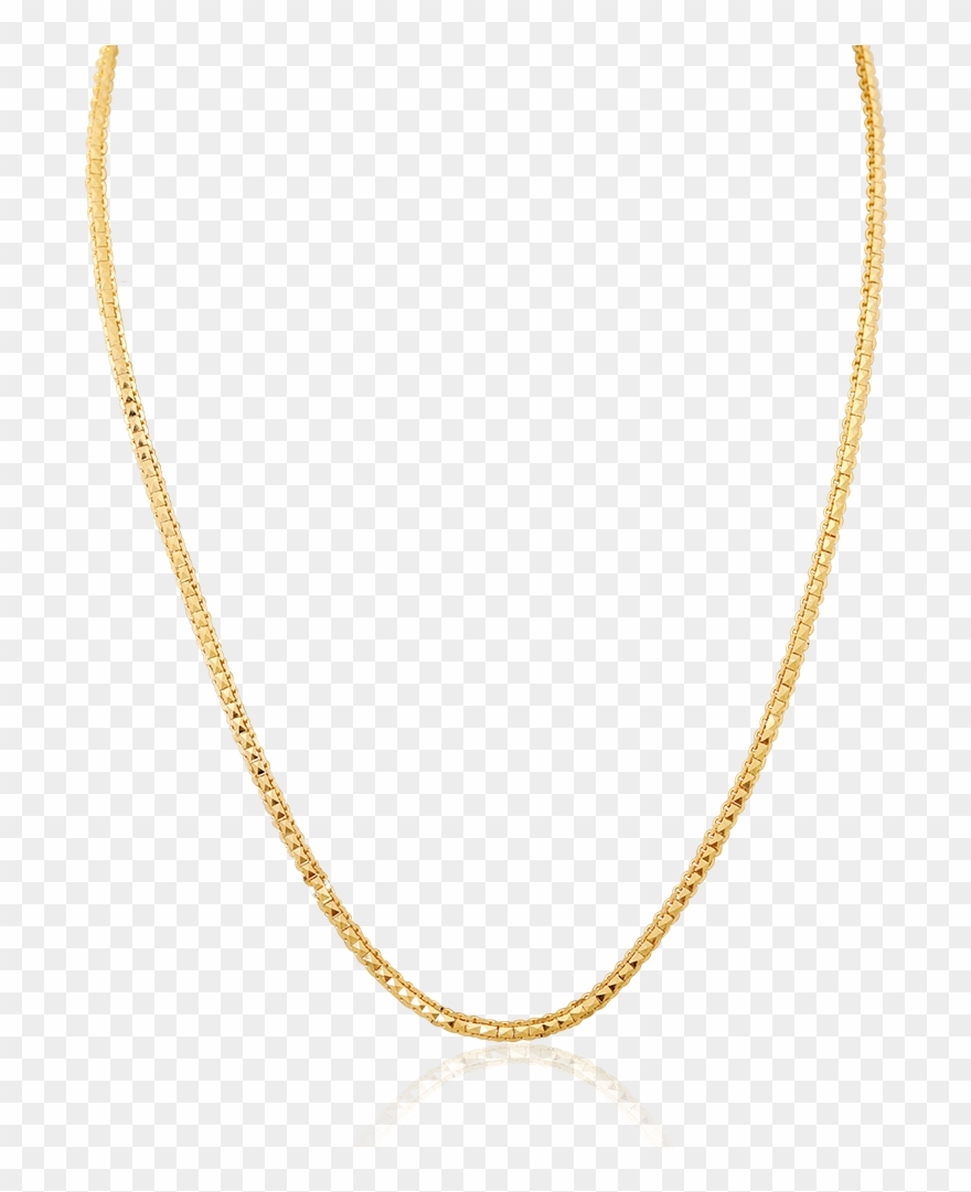 Charming Gold Interlink Chain - Yellow Gold Diamond By The Yard Necklace Clipart