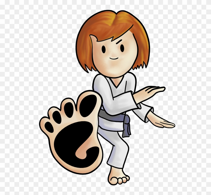 Gnome Karate Girl By Pookstar 253 Kb - Cartoon Girl Karate Png Clipart