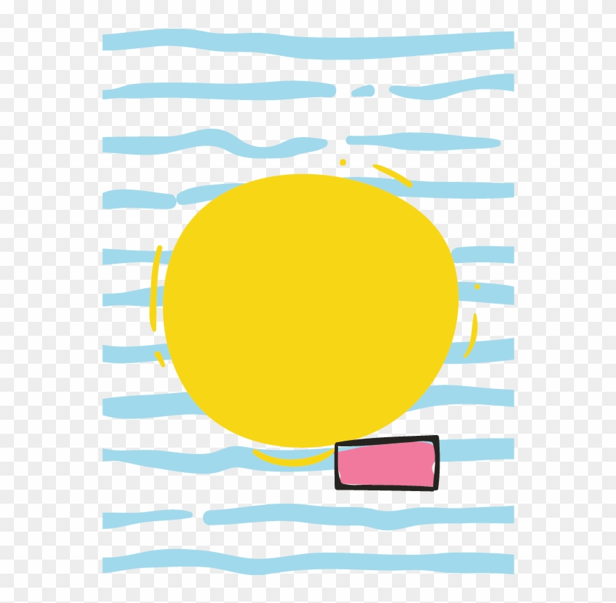 Middle Yellow Round Blue Stripes Book Banner - Circle Clipart