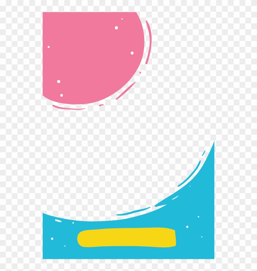 Left Top Round Pink Down Blue Book Banner Clipart