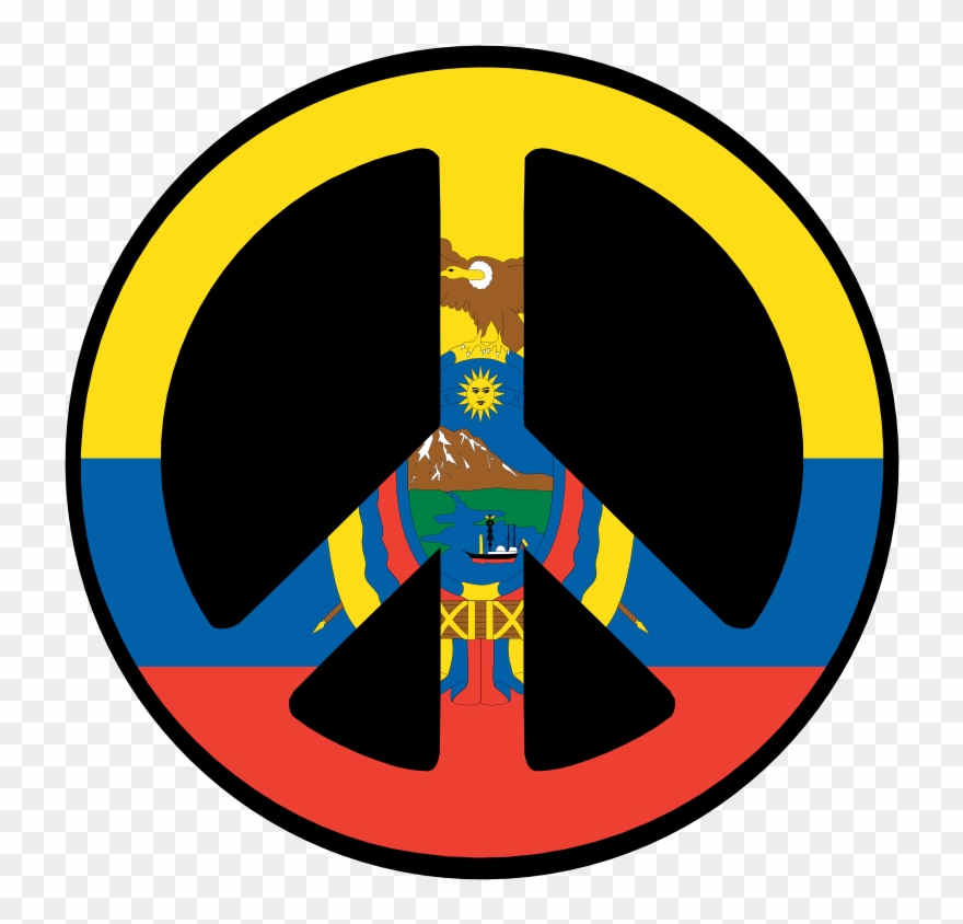 Ecuador Peace Symbol Flag 4 Scallywag Peacesymbol - Ecuador Clipart