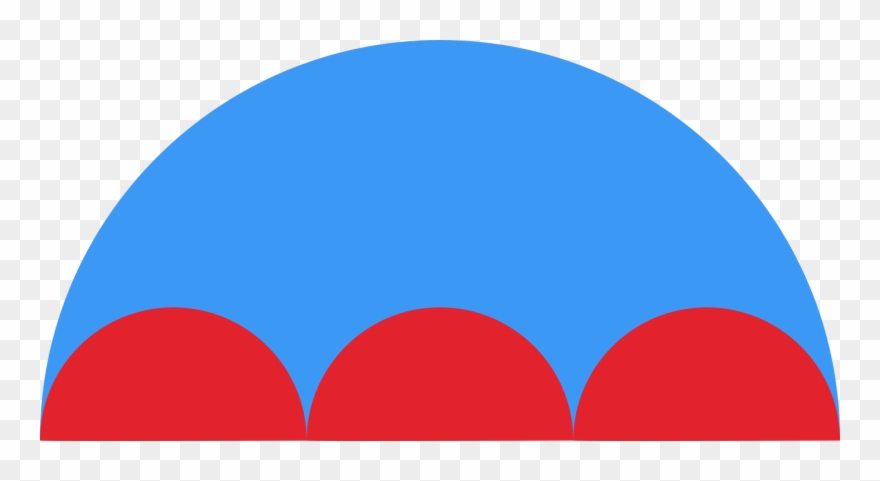 Radii) Are Drawn Inside The Large Semicircle So That - Circle Clipart