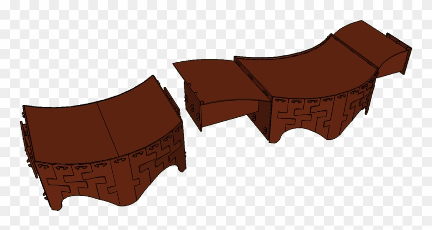 Both Forms Of Desk, One In Compact Form And Other With - Outdoor Sofa Clipart