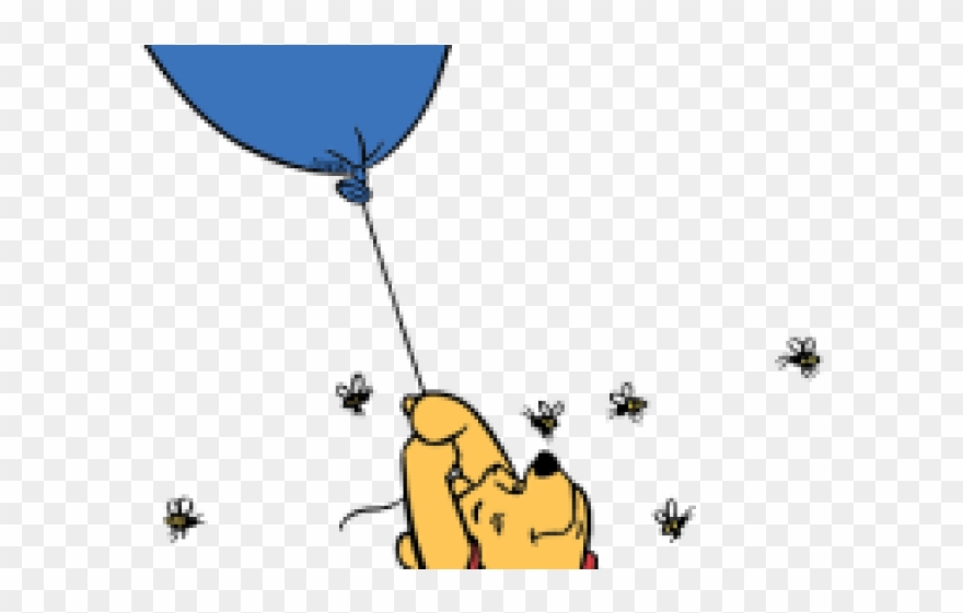 Winnie The Pooh Clipart Winnine - Winnie The Pooh With Balloon - Png Download