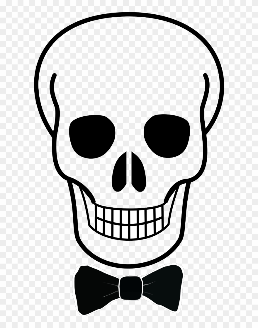 Easy Simple Skull Drawing Clipart