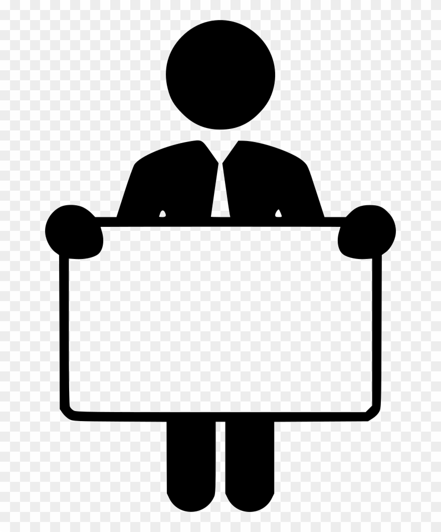Png File Svg - Men Showing Board Png Clipart