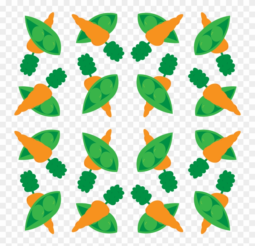Peas And Carrots Doubled Up Clipart