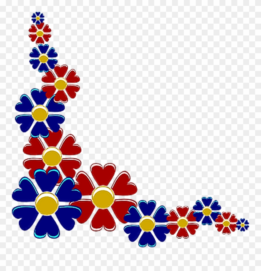 Daisy Sticker - Front Page Flower Design For School Project Clipart