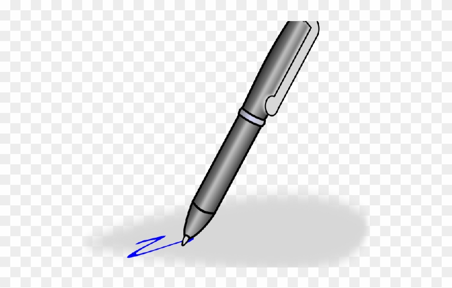 Pen Clipart Old Fashioned - Clipart Ballpen Black And White - Png Download