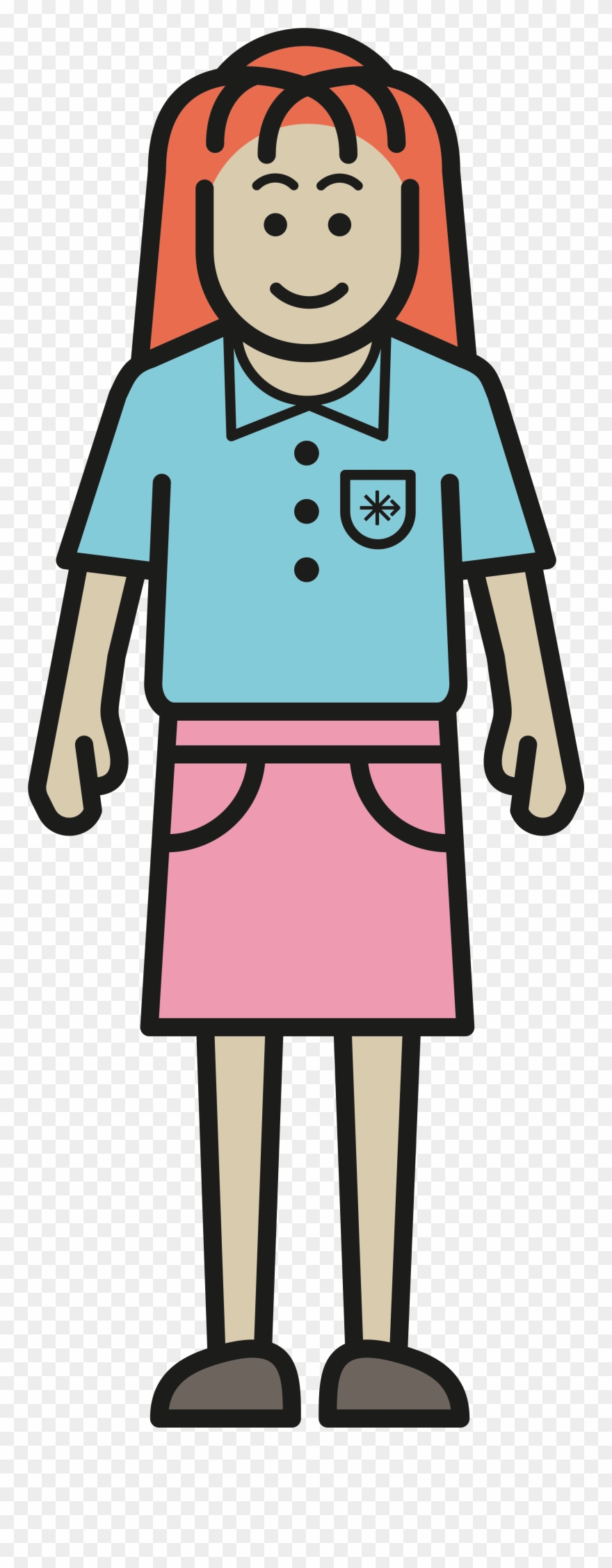 At School, She Likes Maths But She Doesn't Like It Clipart