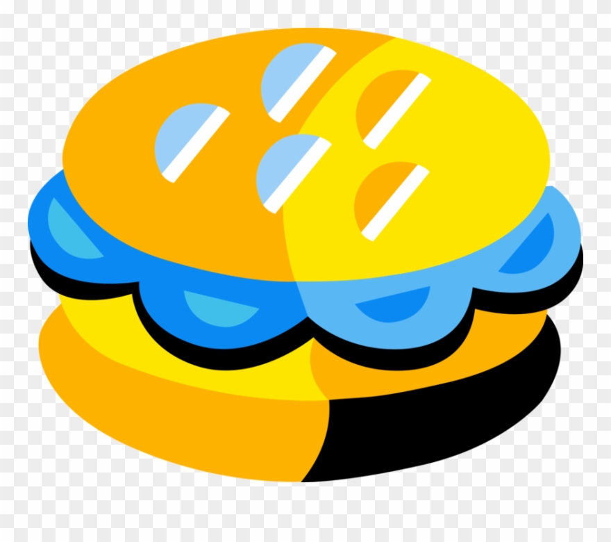 Vector Illustration Of Fast Food Hamburger Meal In Clipart