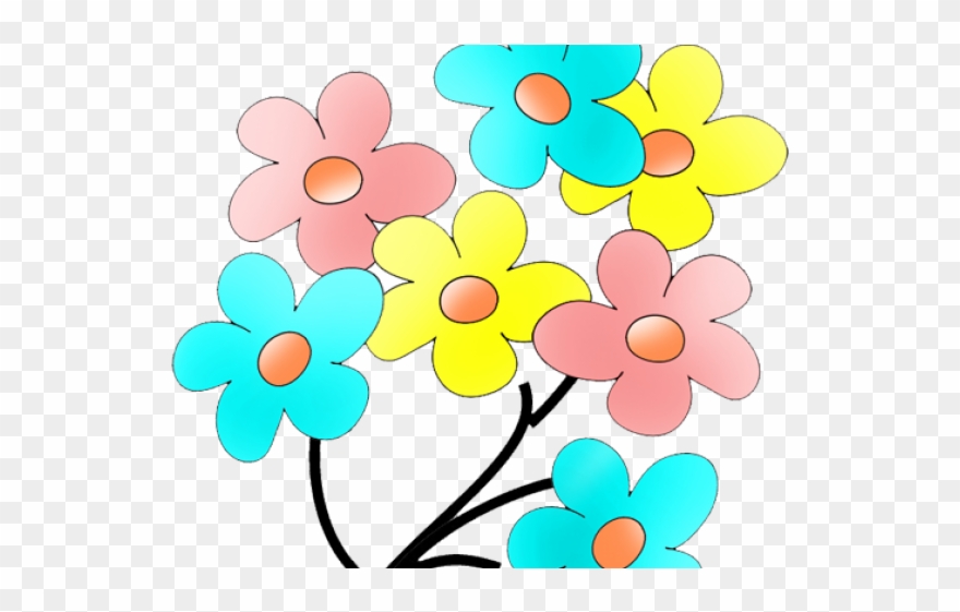 Peach Flower Clipart Floral Swag - Flores Coloridas Em Png Transparent Png