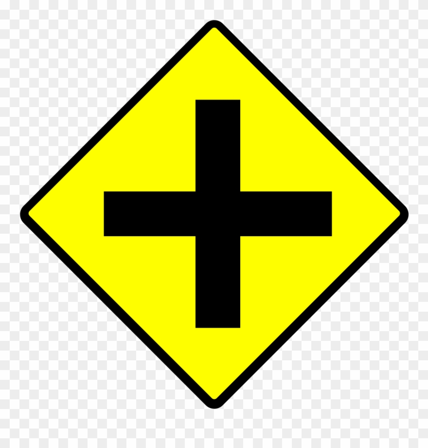 Indonesia New Road Sign 4b1 - Interseccion De Vias Señal Clipart