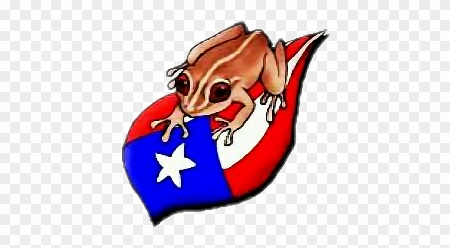 Puertorico Sticker - Coqui Puerto Rico Flag Clipart
