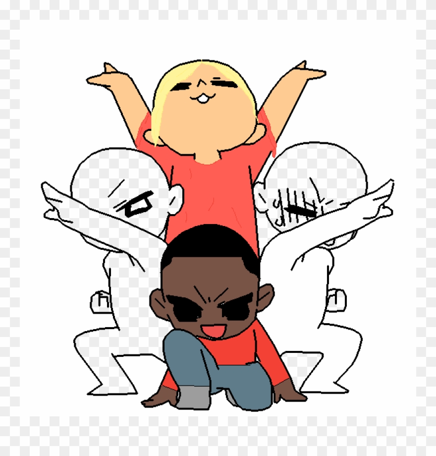 The Dream Team - Squad Poses Drawing Clipart