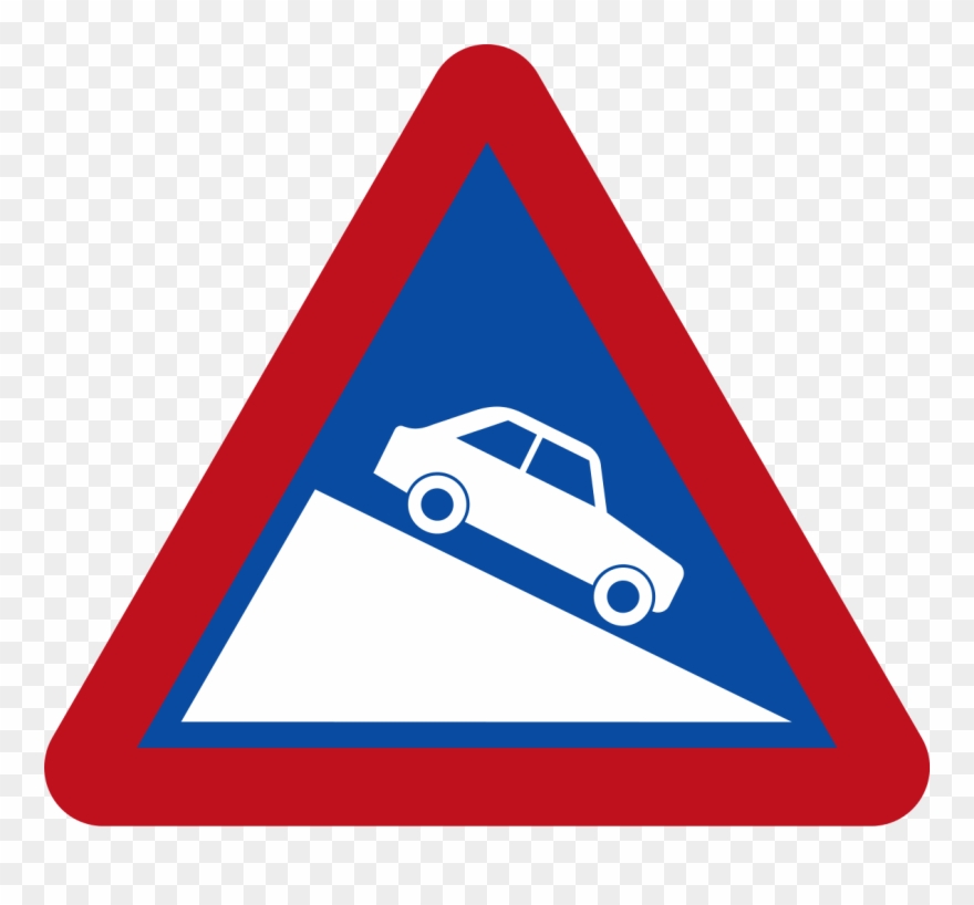Steep Descent Ahead Clipart