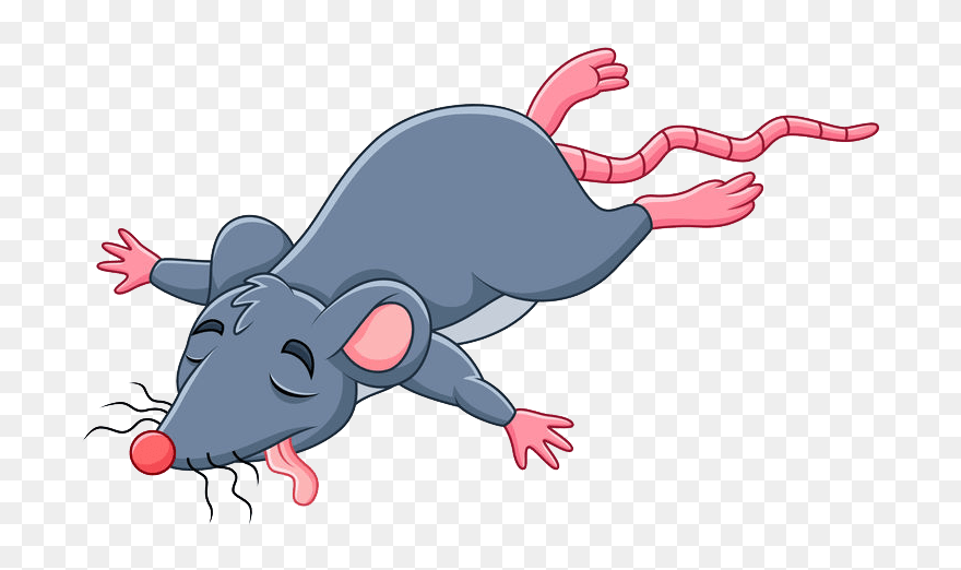 Dead Rat - Dead Mouse Cartoon Clipart