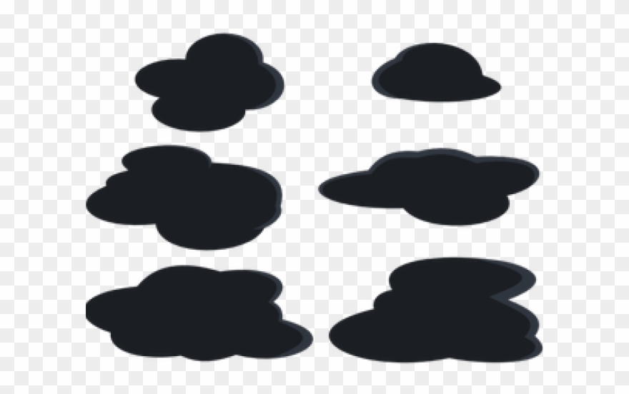 Dark Clouds Clipart Black And White - Png Download