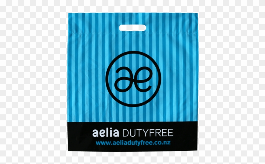 Plastic Carry Bag With Die Cut Handles - Graphic Design Clipart