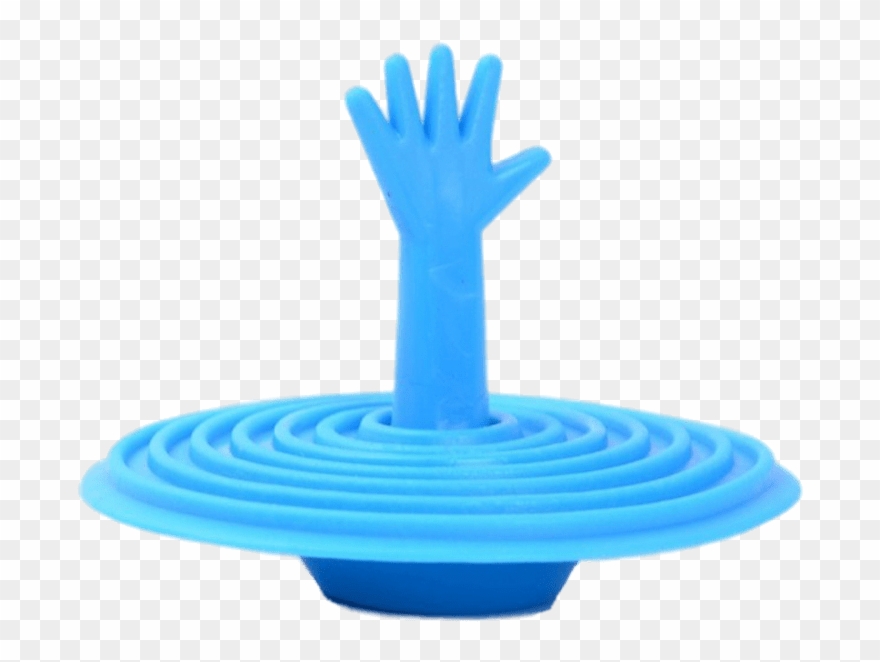 Kitchen Plug With Hand Design - Uniwersalny Korek Do Wanny Clipart