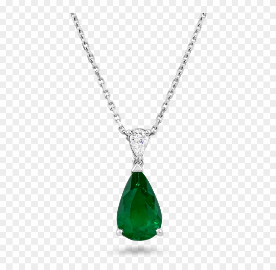 Pendant Necklace Png Pic - Green Necklace Transparent Background Clipart