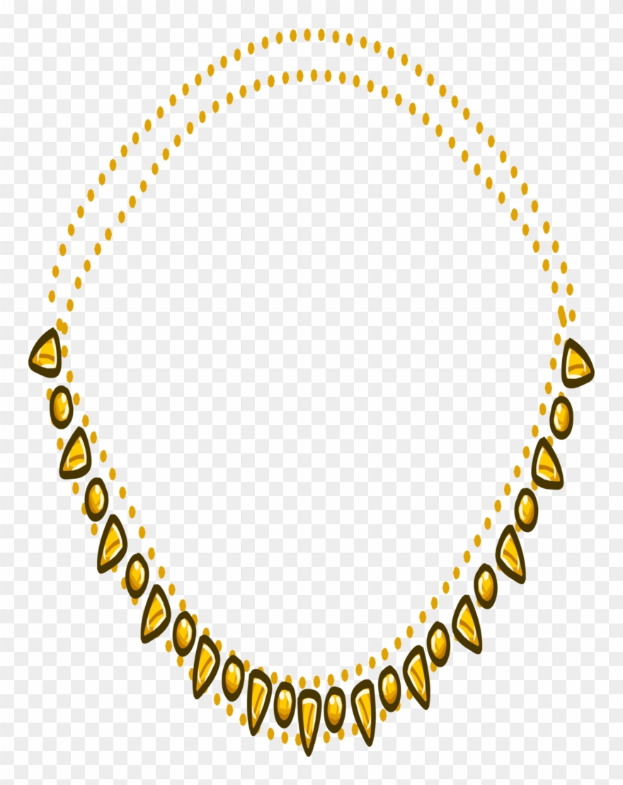 Gold Necklace Png Transparent Picture - Club Penguin Gold Necklace Clipart